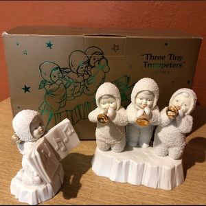 Snowbabies “Three Tiny Trumpeters” Set of 2